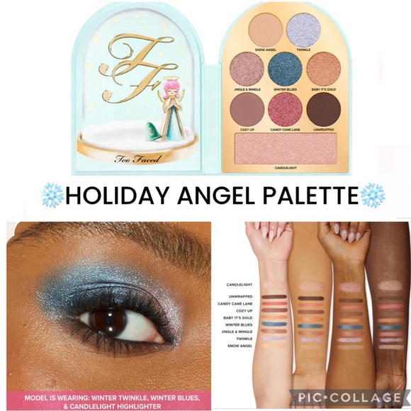 NWT TOO FACED Snow Globes ‘HOLIDAY ANGEL’ Eye & Face Palette - Picture 9 of 9